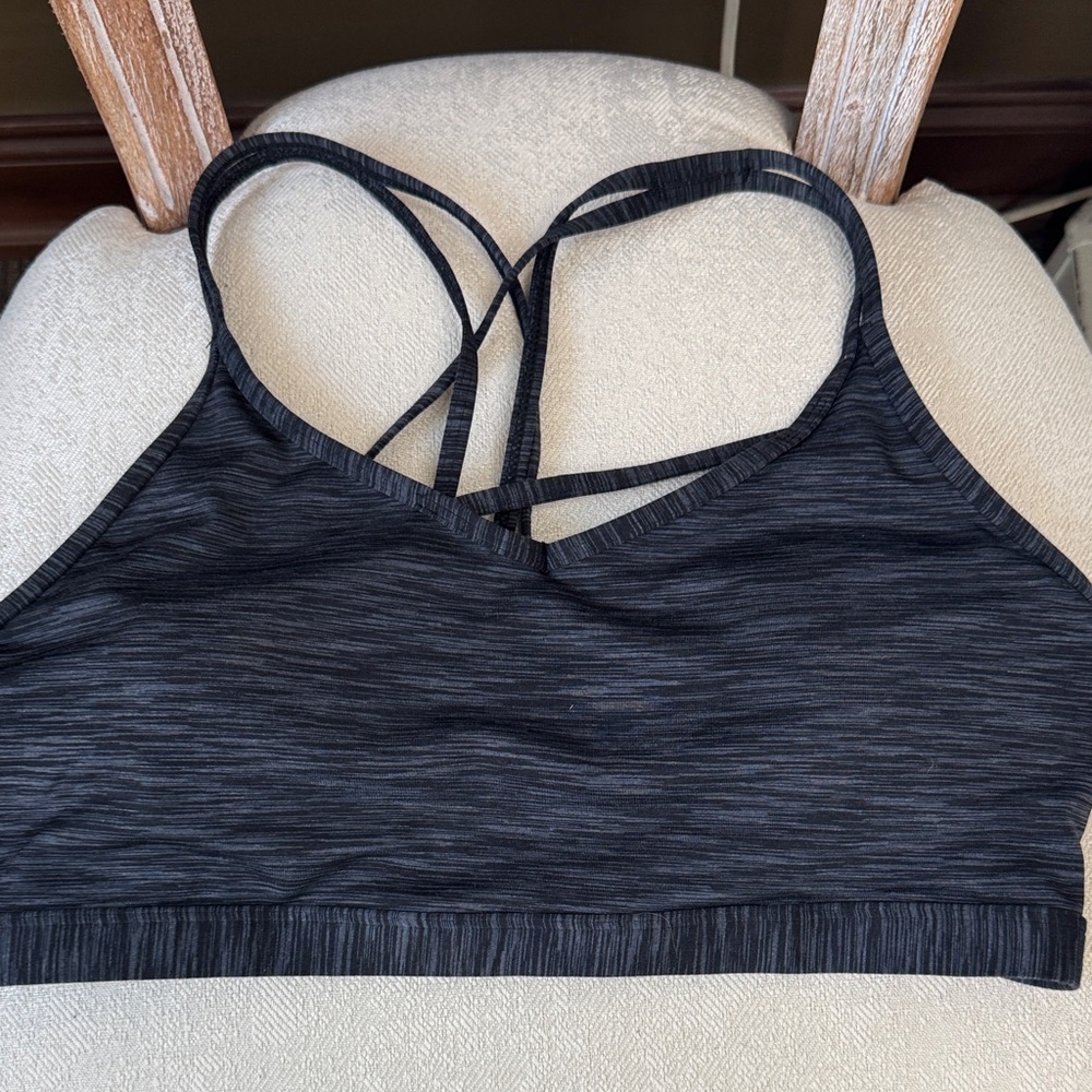 ZYIA Charcoal Strappy Sports Bra